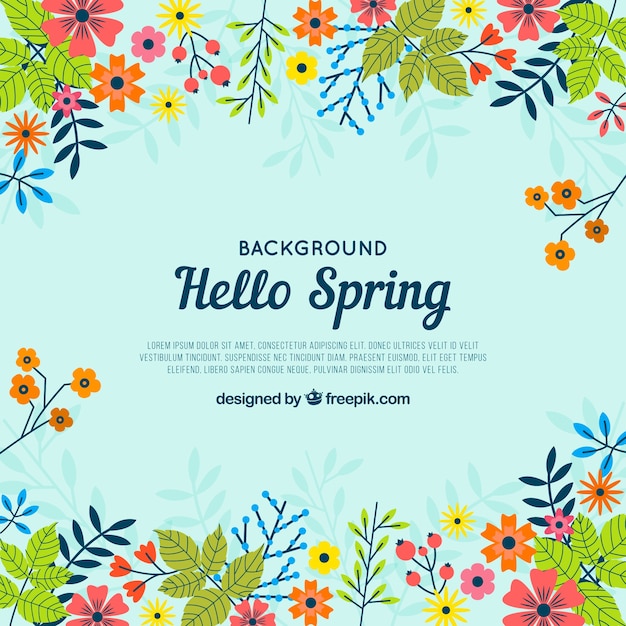 Flat spring background