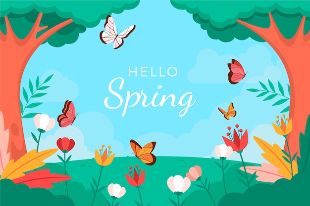 Flat spring background