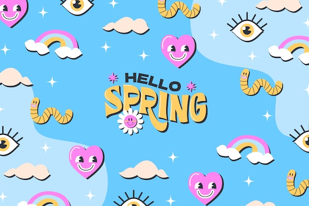 Flat spring background