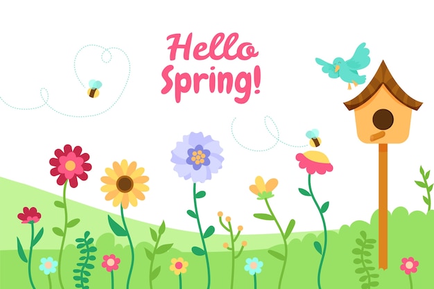 Flat spring background