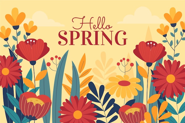 Flat spring background