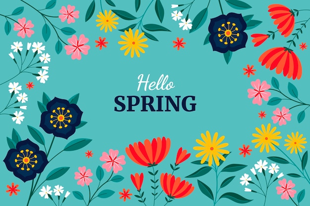 Free vector flat spring background