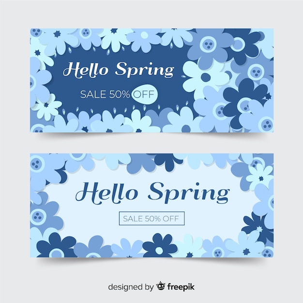 Flat spring banner