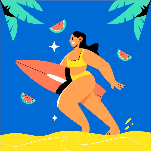 Flat spring break illustration