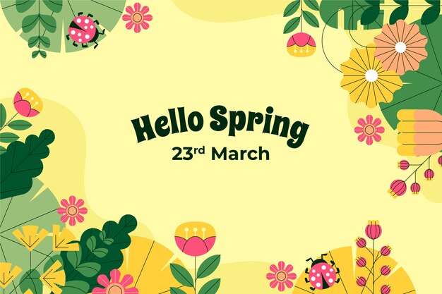 Flat spring celebration background