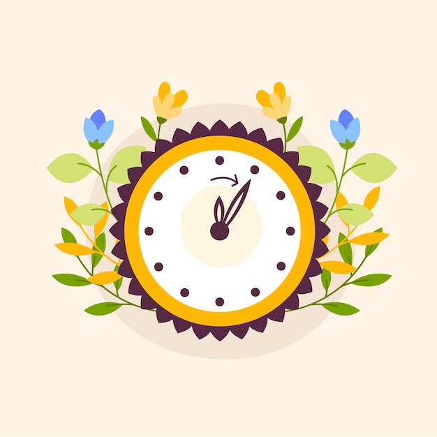 Free vector flat spring forward illustration