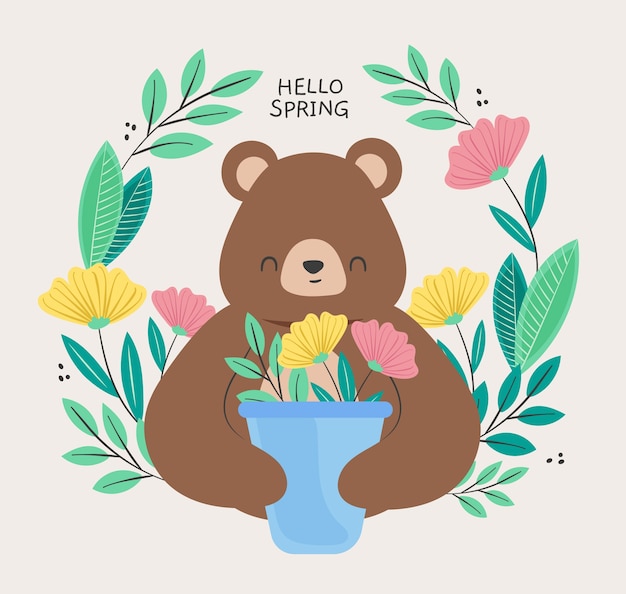 Flat spring illustration