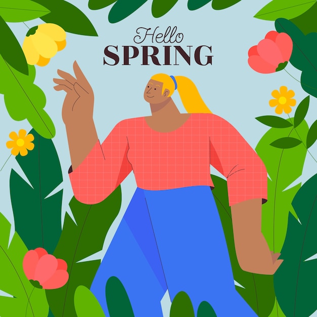 Free vector flat spring illustration