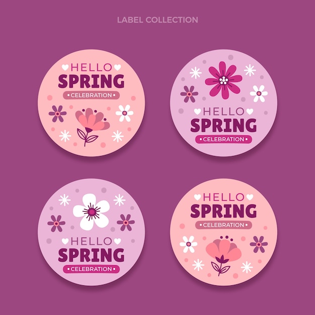 Flat spring labels collection