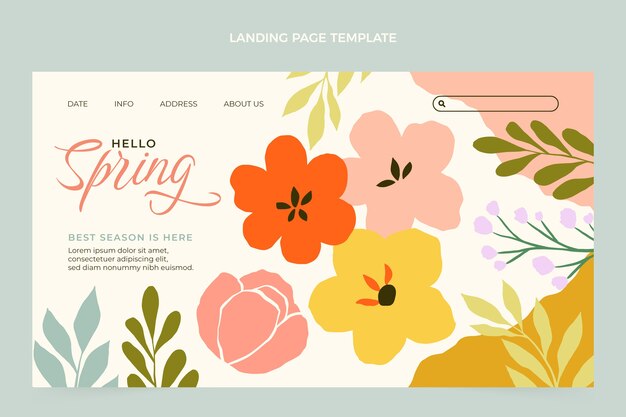 Flat spring landing page template