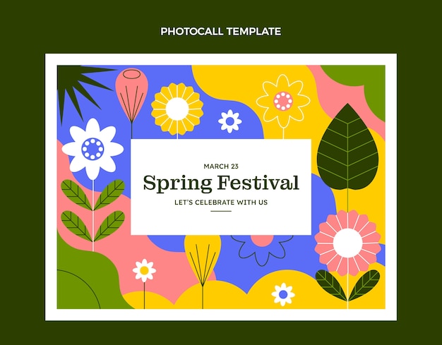 Flat spring photocall template