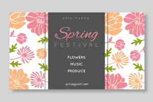 Free vector flat spring sale banner