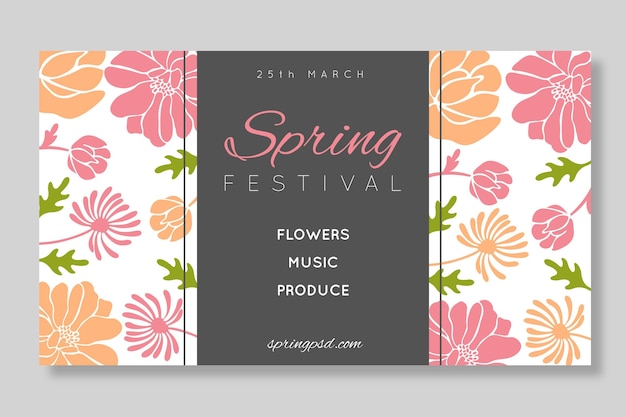 Flat spring sale banner