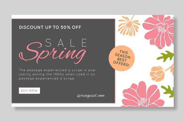 Flat spring sale banner