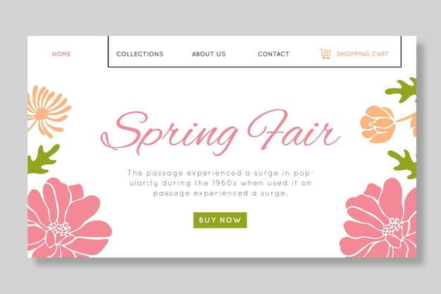 Flat spring sale landing page