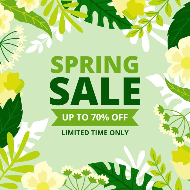 Flat spring sale with plants