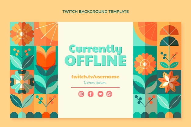 Free Vector flat spring twitch background