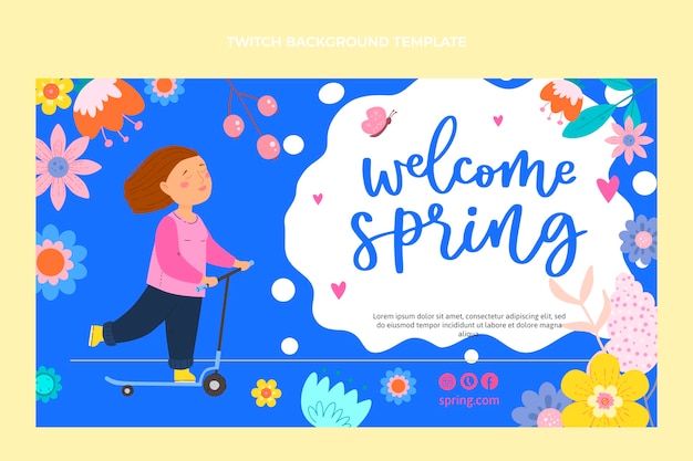 Flat spring twitch background