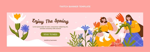 Flat spring twitch banner