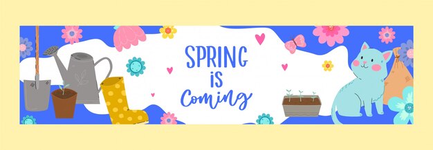 Flat spring twitch banner