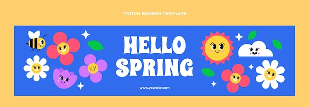 Flat spring twitch banner