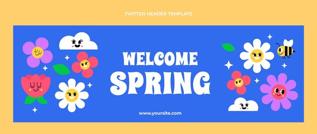 Flat spring twitter header