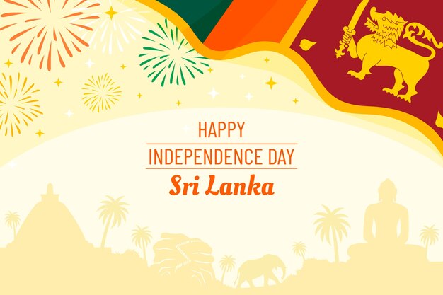 Flat sri lanka independence day background