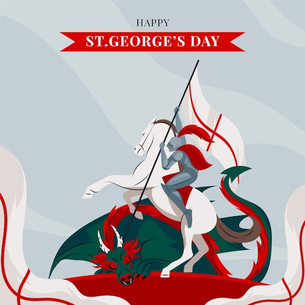 Free Vector flat st george's day illustration