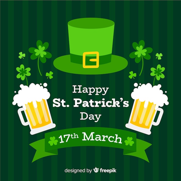 Free vector flat st. patrick's day background