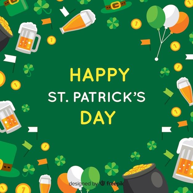 Free vector flat st. patrick's day background