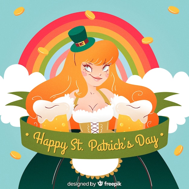 Free Vector flat st. patrick's day background