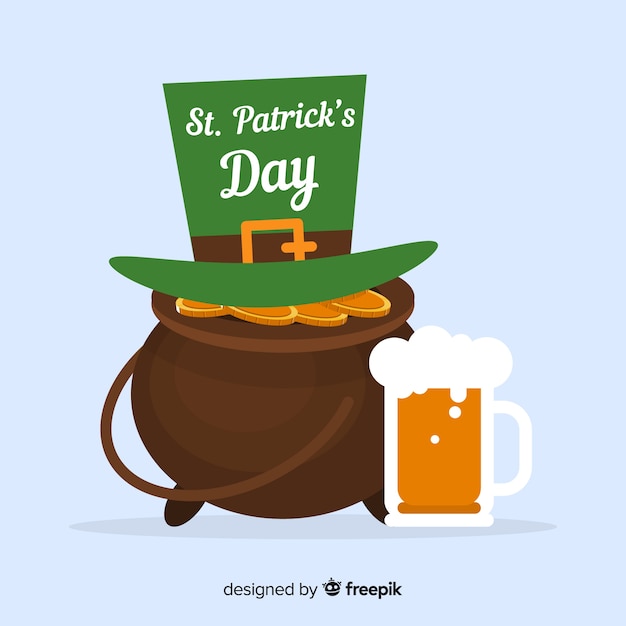 Free vector flat st. patrick's day background