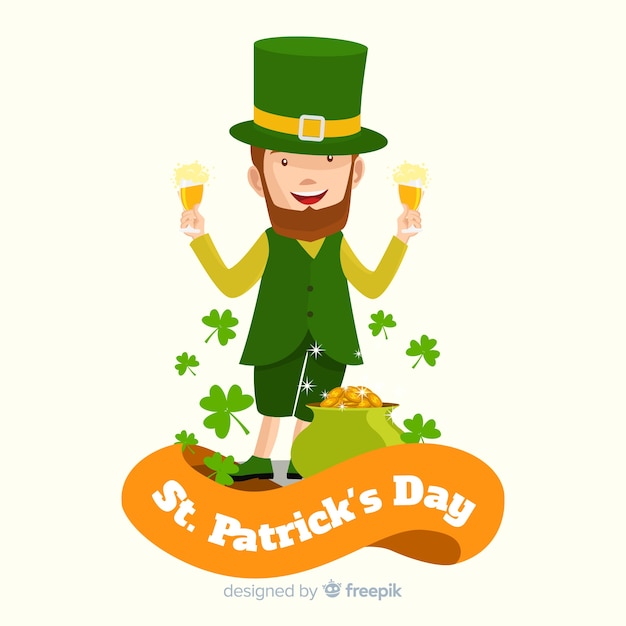 Free Vector flat st. patrick's day background