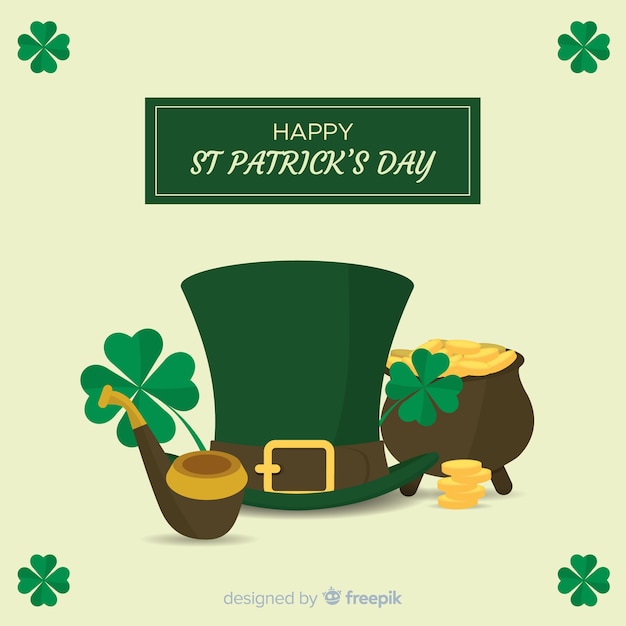 Free vector flat st. patrick's day background