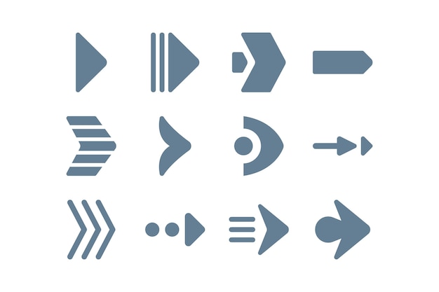 Free vector flat style arrow collection