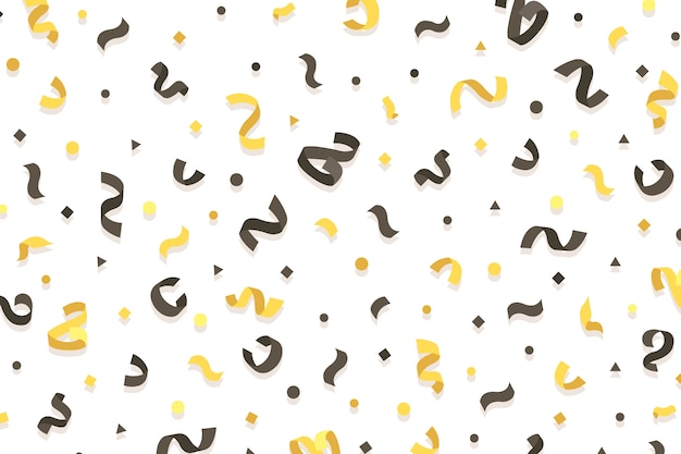 Flat style confetti background