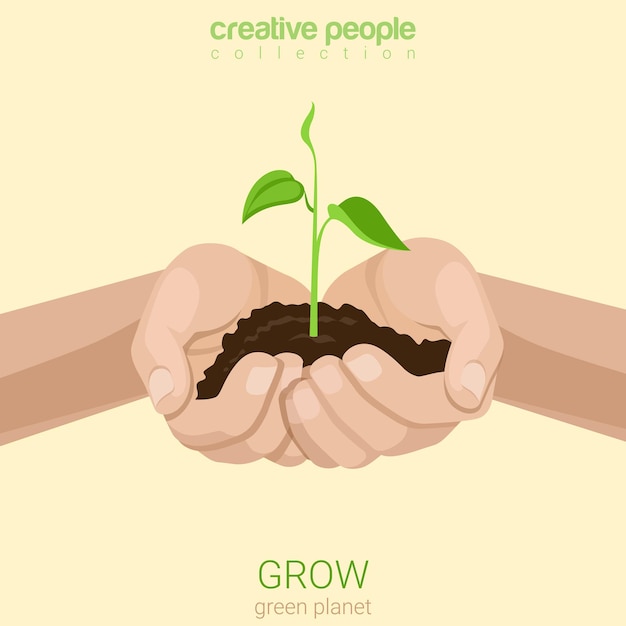 Free Vector flat style grow business concept