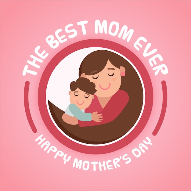 Free vector flat style mother's day event