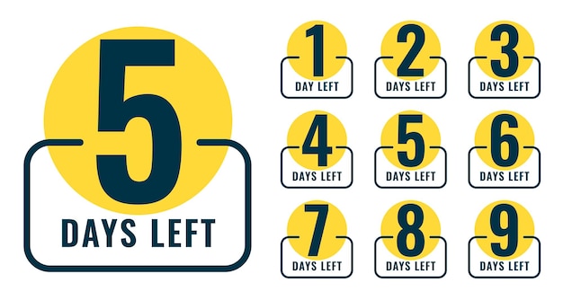 Free Vector flat style number of days left timer template for coming soon deal