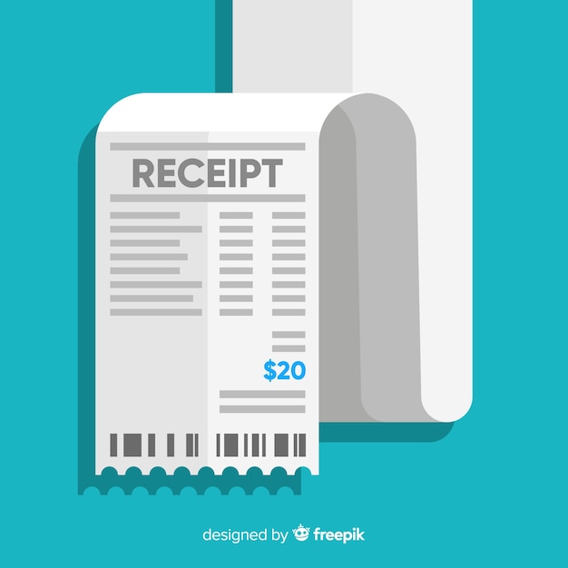 Free Vector flat style payment receipt