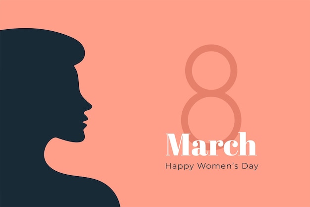 Flat style womens day wishes greeting