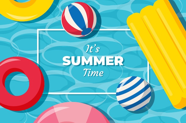 Free Vector flat summer background