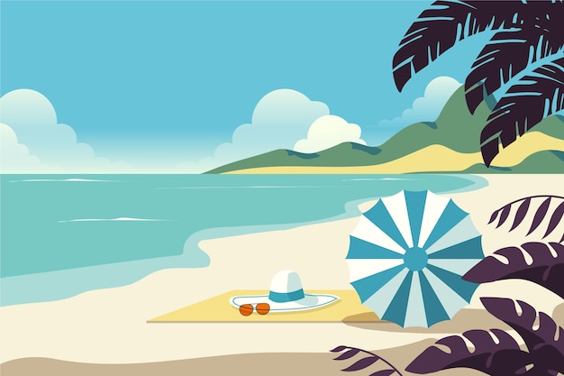 Free Vector flat summer background