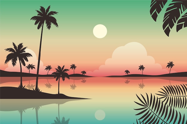 Free vector flat summer background