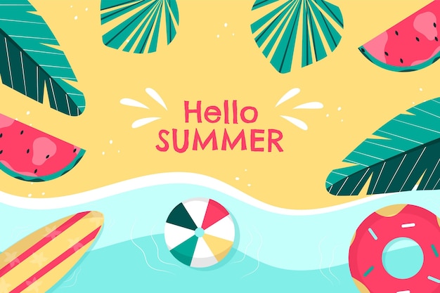 Free vector flat summer background