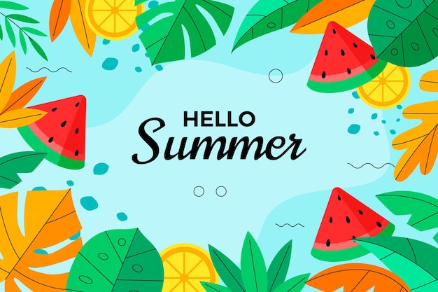 Flat summer background