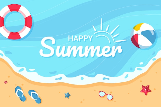 Flat summer background