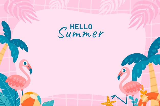 Flat summer background