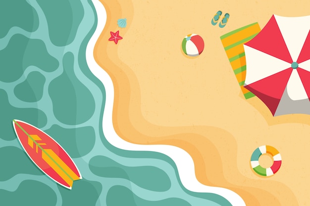 Free Vector flat summer background