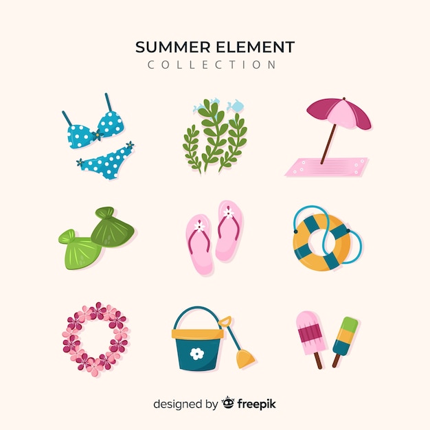 Flat summer element collection